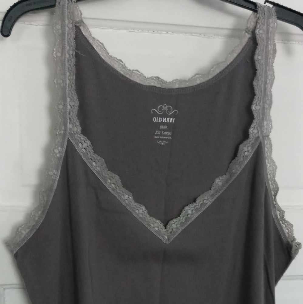 Old Navy Ribbed-Lace Trim Tank Top